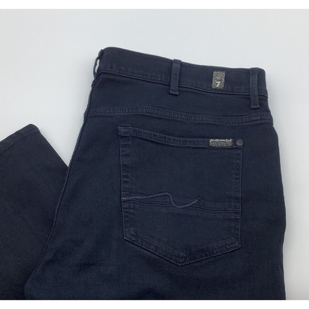7 For All Mankind Mens Ronnie Luxe Performance Jeans Dark Blue Size 40 x 27
